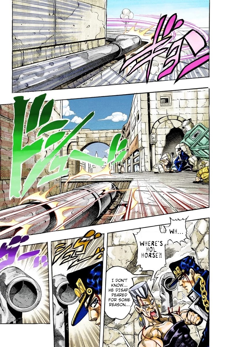 JoJo's Bizarre Adventure Part 3 - Stardust Crusaders (Official Colored) Chapter 108 page 5 - Chapter 108: Hol Horse and Boingo Part 5