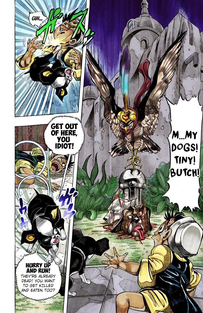 JoJo's Bizarre Adventure Part 3 - Stardust Crusaders (Official Colored) Chapter 111 page 2 - Chapter 111: The Petshop at the Gates of Hell Part 3
