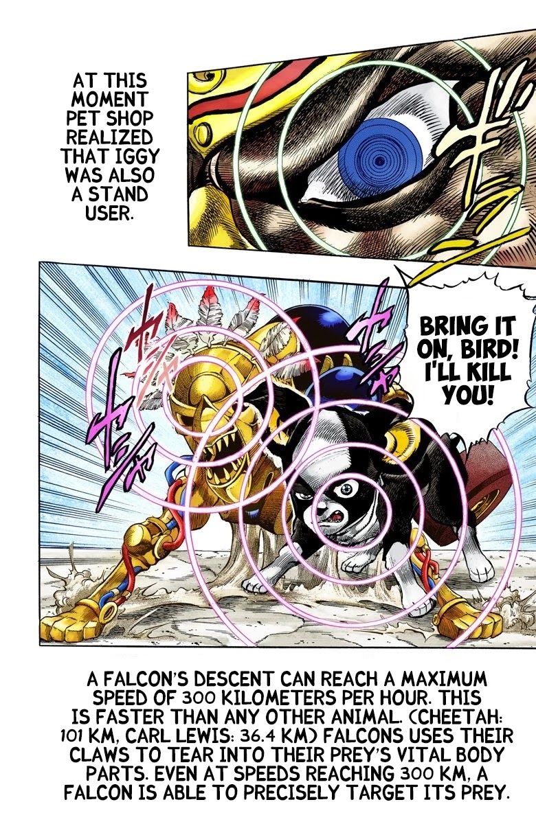 JoJo's Bizarre Adventure Part 3 - Stardust Crusaders (Official Colored) Chapter 111 page 4 - Chapter 111: The Petshop at the Gates of Hell Part 3