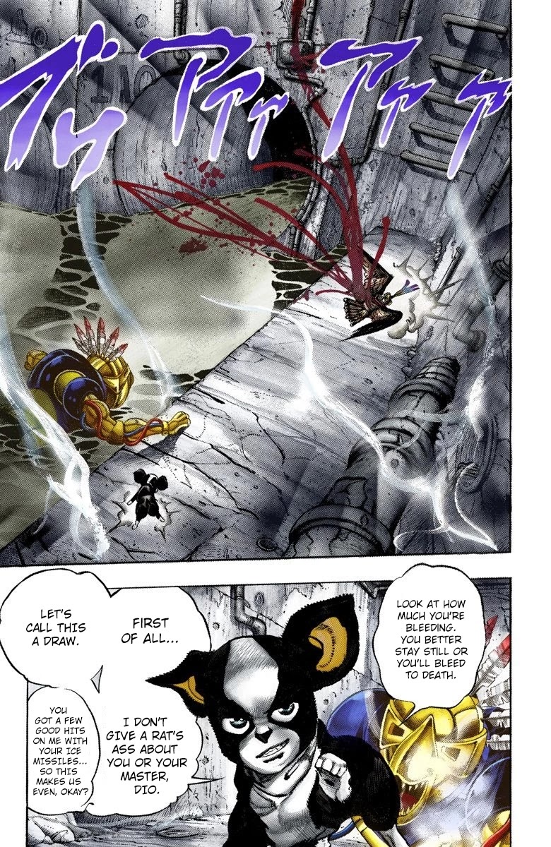 JoJo's Bizarre Adventure Part 3 - Stardust Crusaders (Official Colored) Chapter 112 page 4 - Chapter 112: The Petshop at the Gates of Hell Part 4