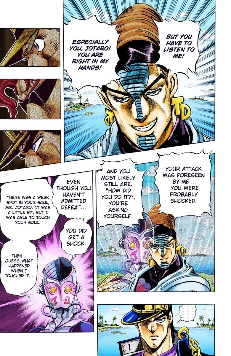 JoJo's Bizarre Adventure Part 3 - Stardust Crusaders (Official Colored) Chapter 116 page 18 - Chapter 116: D'arby the Gamer Part 3