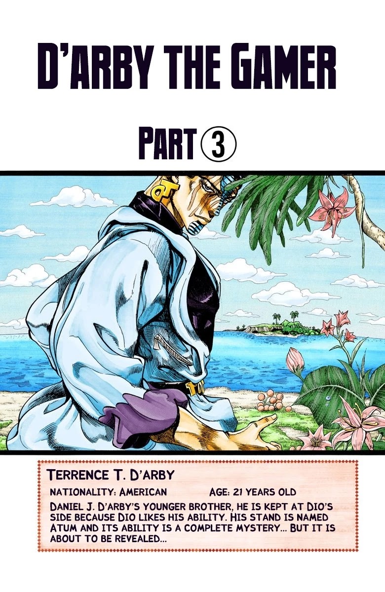 JoJo's Bizarre Adventure Part 3 - Stardust Crusaders (Official Colored) Chapter 116 page 3 - Chapter 116: D'arby the Gamer Part 3