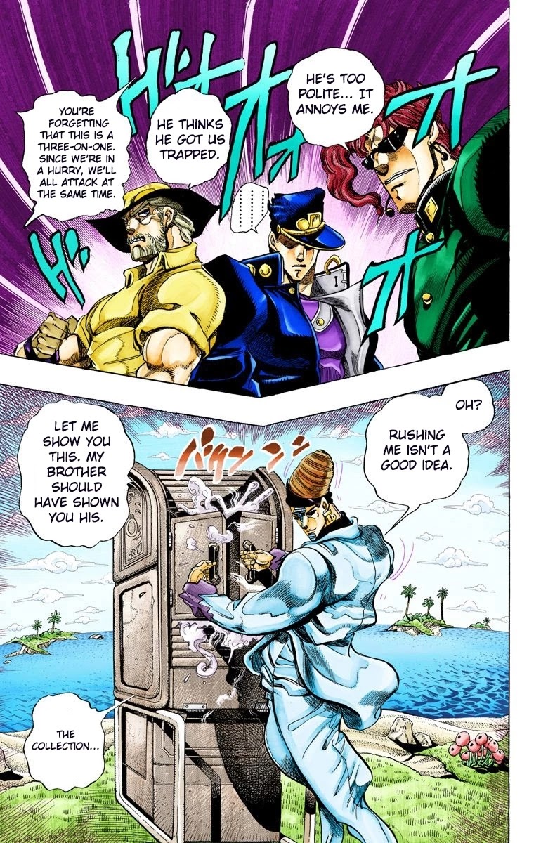 JoJo's Bizarre Adventure Part 3 - Stardust Crusaders (Official Colored) Chapter 116 page 8 - Chapter 116: D'arby the Gamer Part 3