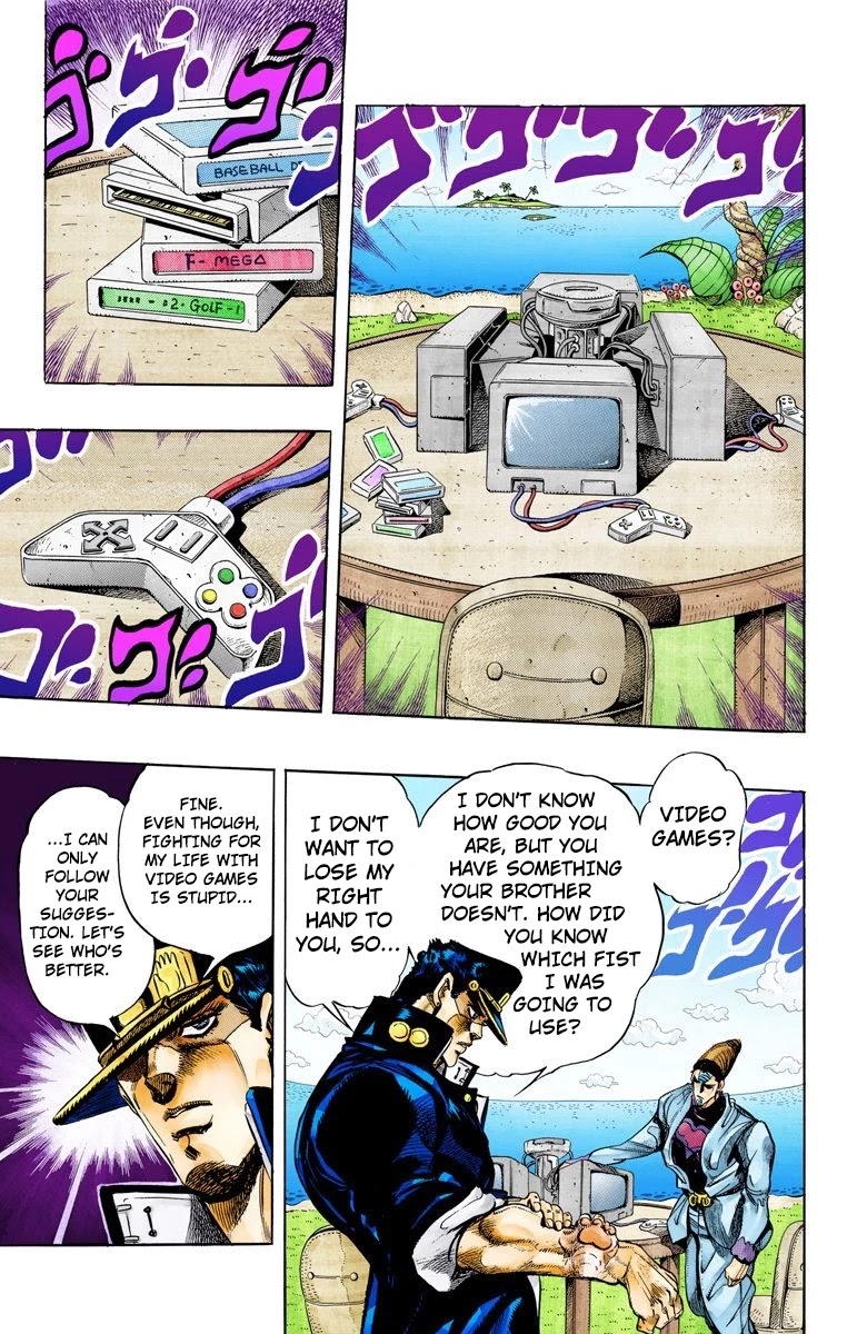 JoJo's Bizarre Adventure Part 3 - Stardust Crusaders (Official Colored) Chapter 117 page 4 - Chapter 117: D'arby the Gamer Part 4