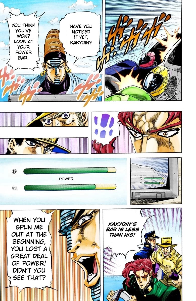 JoJo's Bizarre Adventure Part 3 - Stardust Crusaders (Official Colored) Chapter 118 page 15 - Chapter 118: D'arby the Gamer Part 5