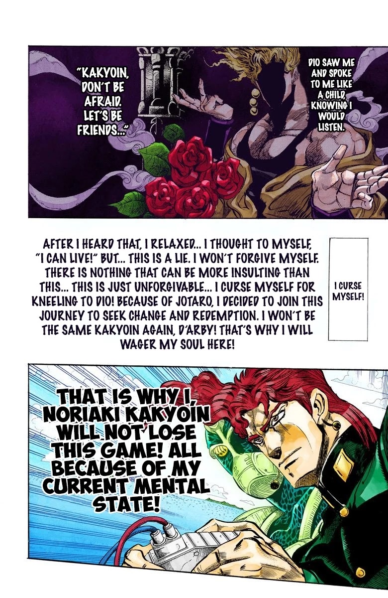 JoJo's Bizarre Adventure Part 3 - Stardust Crusaders (Official Colored) Chapter 118 page 8 - Chapter 118: D'arby the Gamer Part 5