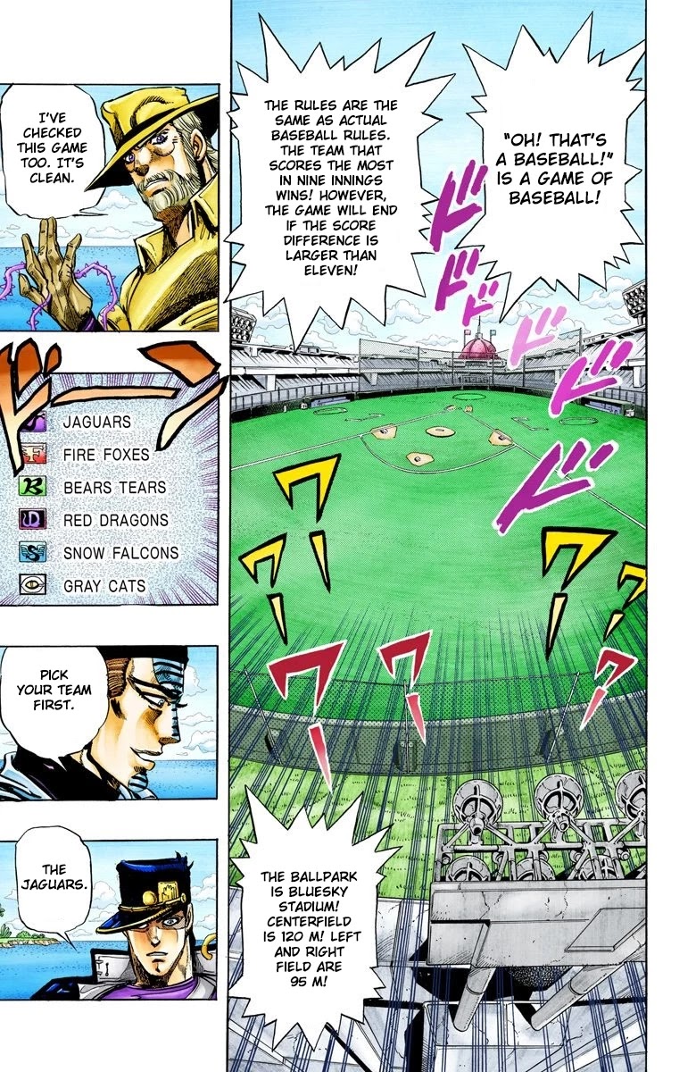 JoJo's Bizarre Adventure Part 3 - Stardust Crusaders (Official Colored) Chapter 120 page 10 - Chapter 120: D'arby the Gamer Part 7