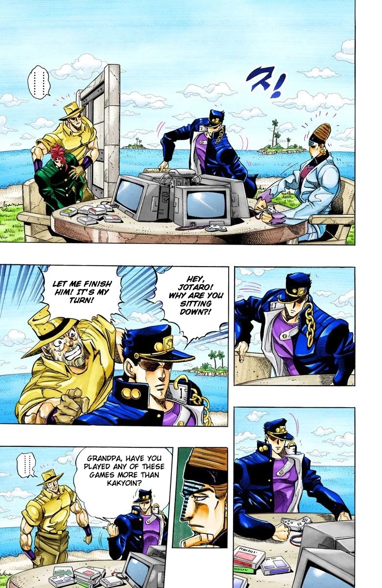 JoJo's Bizarre Adventure Part 3 - Stardust Crusaders (Official Colored) Chapter 120 page 6 - Chapter 120: D'arby the Gamer Part 7