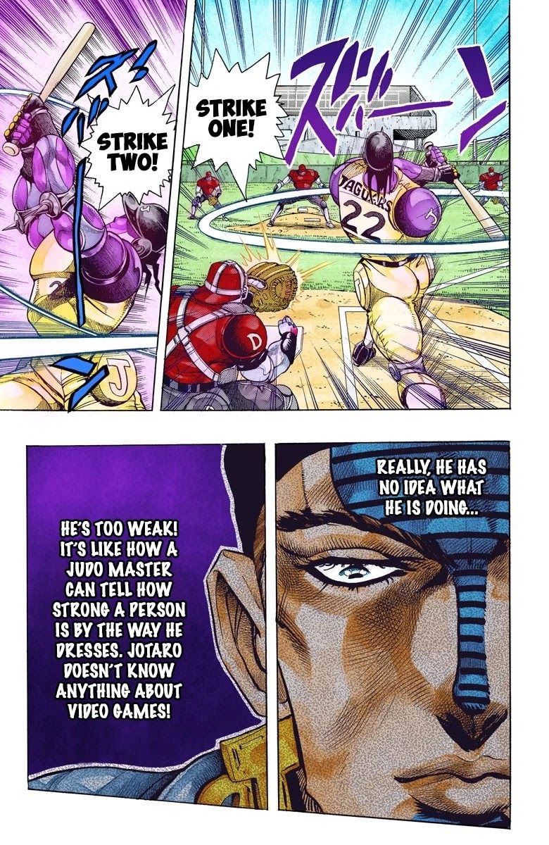 JoJo's Bizarre Adventure Part 3 - Stardust Crusaders (Official Colored) Chapter 121 page 10 - Chapter 121: D'arby the Gamer Part 8