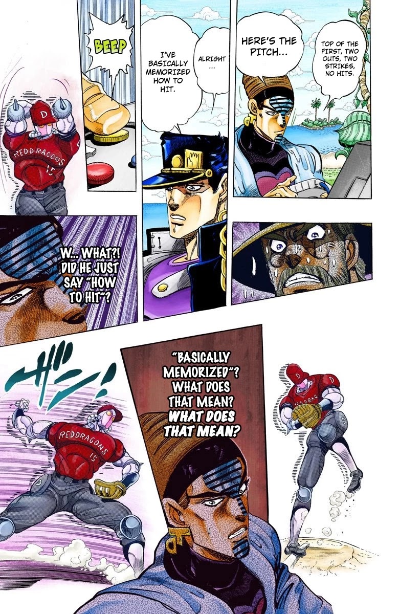 JoJo's Bizarre Adventure Part 3 - Stardust Crusaders (Official Colored) Chapter 121 page 12 - Chapter 121: D'arby the Gamer Part 8
