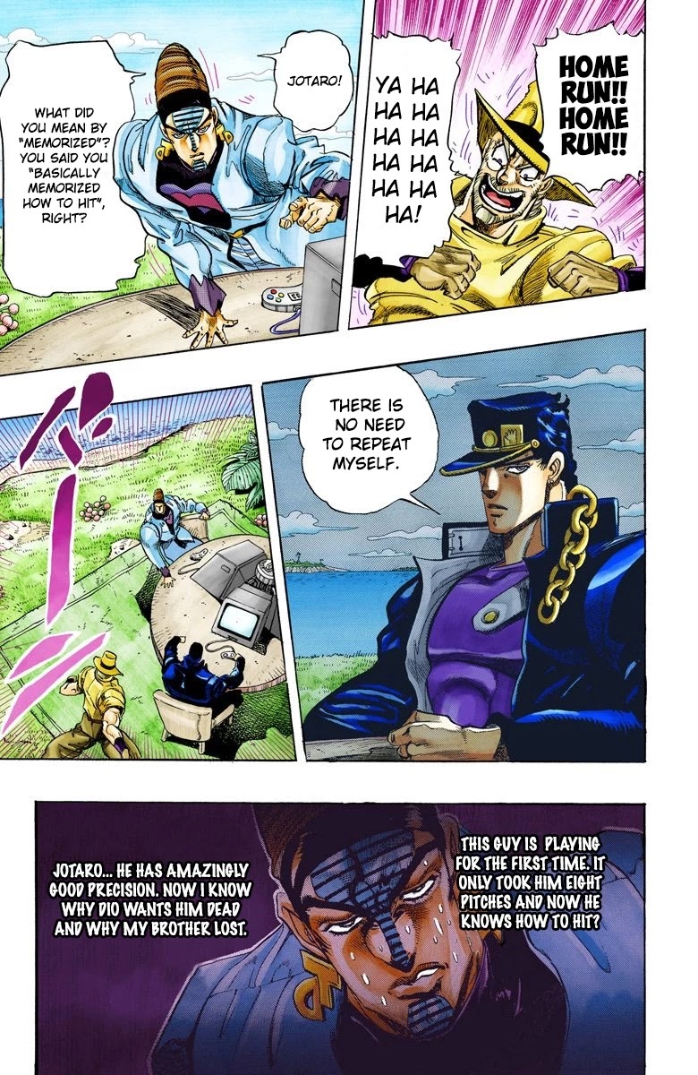 JoJo's Bizarre Adventure Part 3 - Stardust Crusaders (Official Colored) Chapter 121 page 18 - Chapter 121: D'arby the Gamer Part 8