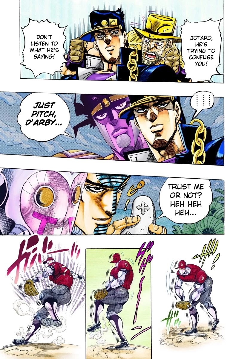 JoJo's Bizarre Adventure Part 3 - Stardust Crusaders (Official Colored) Chapter 122 page 10 - Chapter 122: D'arby the Gamer Part 9