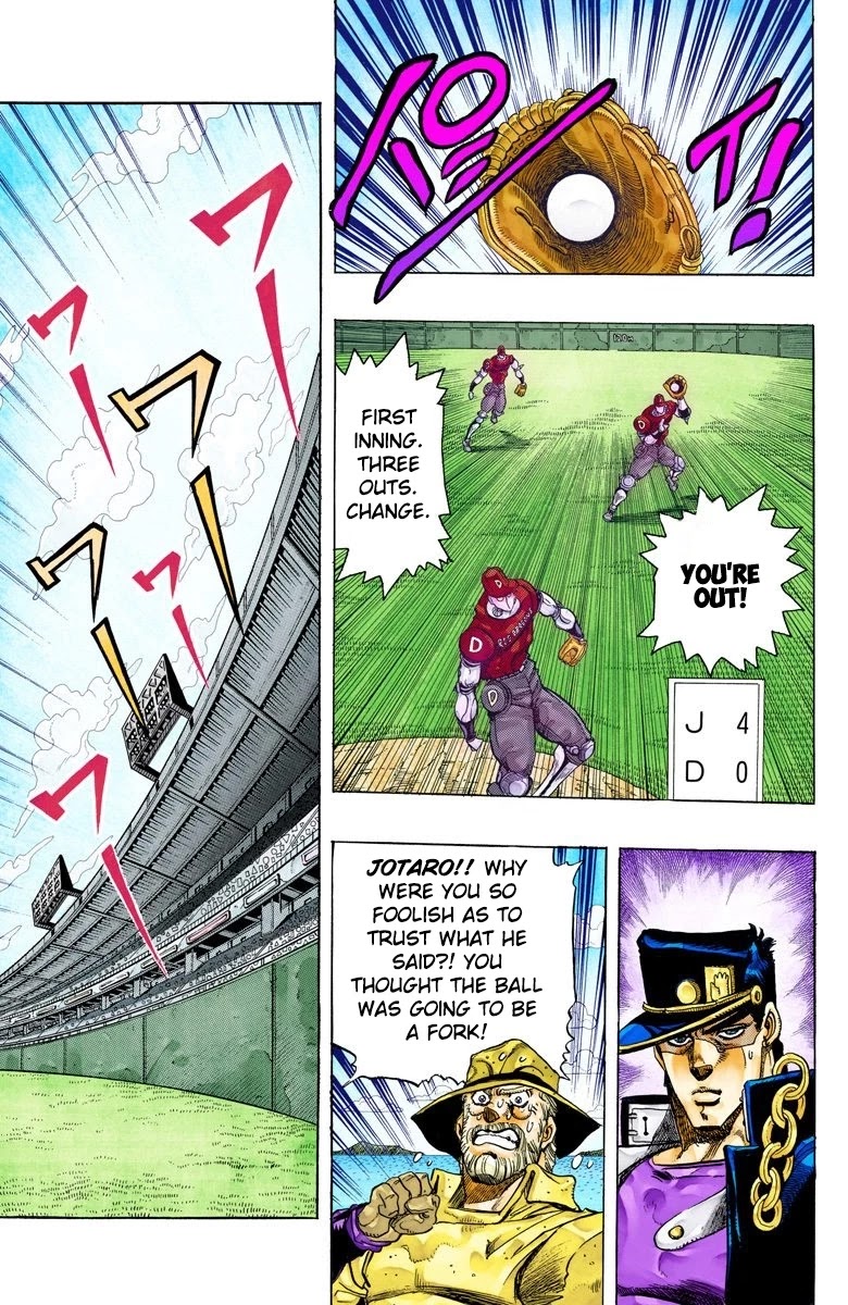 JoJo's Bizarre Adventure Part 3 - Stardust Crusaders (Official Colored) Chapter 122 page 14 - Chapter 122: D'arby the Gamer Part 9