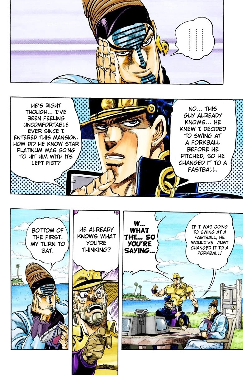JoJo's Bizarre Adventure Part 3 - Stardust Crusaders (Official Colored) Chapter 122 page 15 - Chapter 122: D'arby the Gamer Part 9