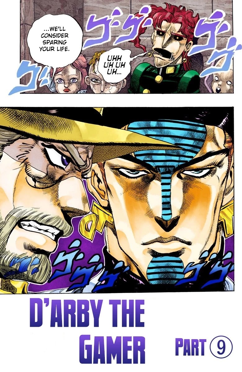 JoJo's Bizarre Adventure Part 3 - Stardust Crusaders (Official Colored) Chapter 122 page 4 - Chapter 122: D'arby the Gamer Part 9