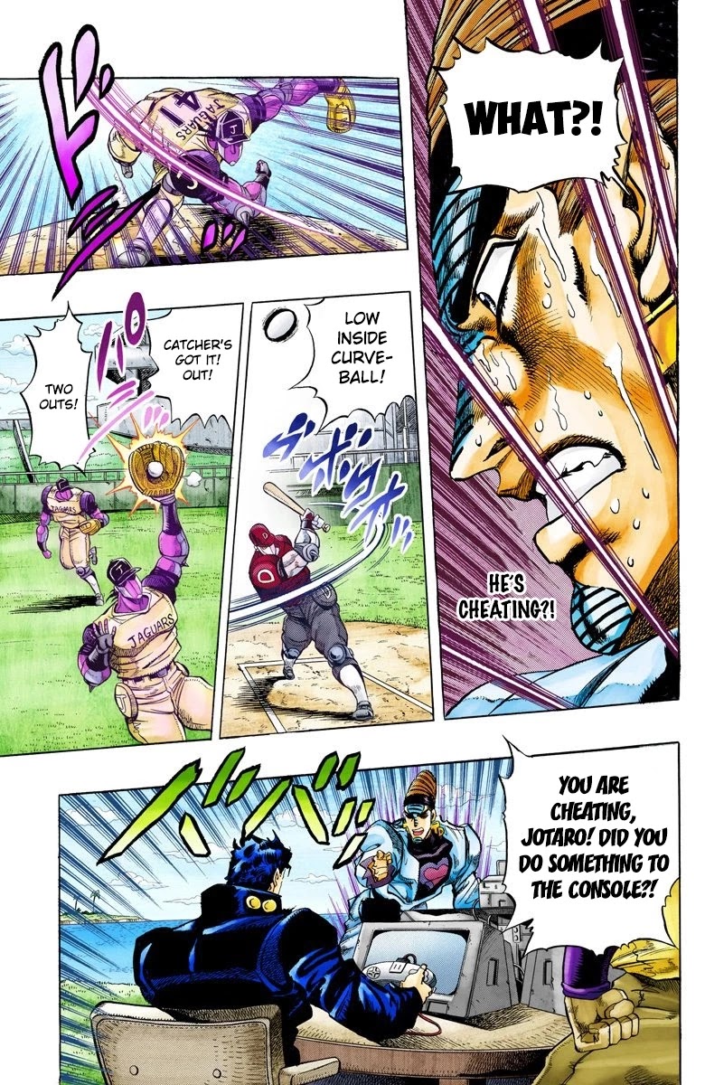 JoJo's Bizarre Adventure Part 3 - Stardust Crusaders (Official Colored) Chapter 123 page 17 - Chapter 123: D'arby the Gamer Part 10
