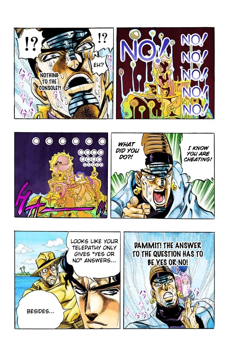 JoJo's Bizarre Adventure Part 3 - Stardust Crusaders (Official Colored) Chapter 123 page 18 - Chapter 123: D'arby the Gamer Part 10