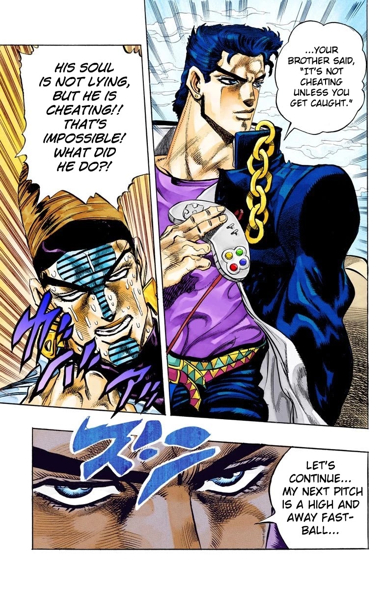 JoJo's Bizarre Adventure Part 3 - Stardust Crusaders (Official Colored) Chapter 123 page 19 - Chapter 123: D'arby the Gamer Part 10