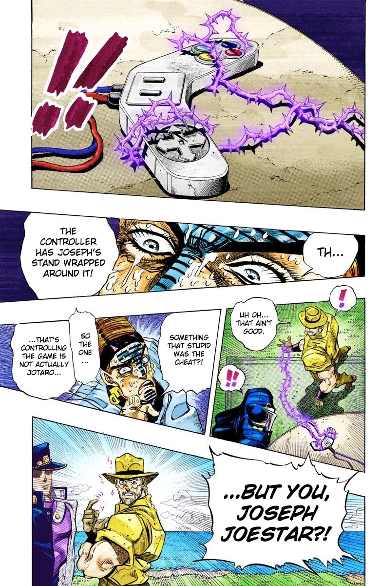JoJo's Bizarre Adventure Part 3 - Stardust Crusaders (Official Colored) Chapter 124 page 16 - Chapter 124: D'arby the Gamer Part 11