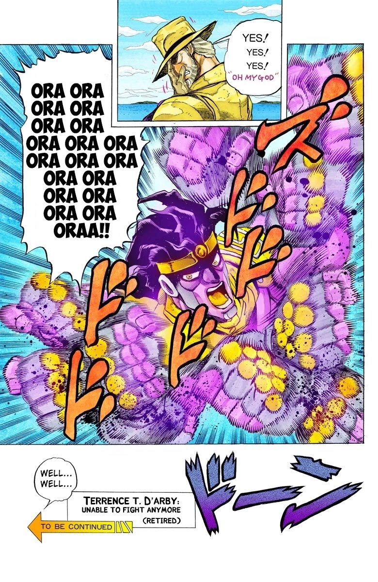 JoJo's Bizarre Adventure Part 3 - Stardust Crusaders (Official Colored) Chapter 124 page 20 - Chapter 124: D'arby the Gamer Part 11