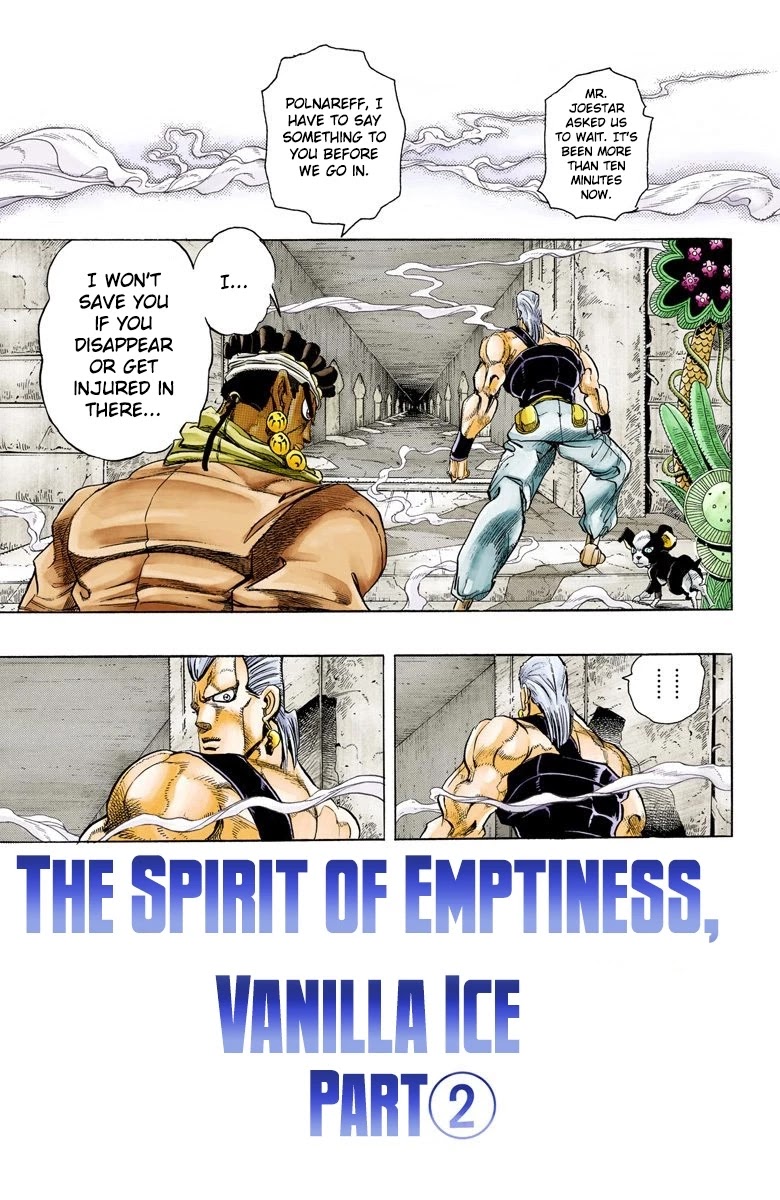 JoJo's Bizarre Adventure Part 3 - Stardust Crusaders (Official Colored) Chapter 126 page 2 - Chapter 126: The Spirit of Emptiness, Vanilla Ice Part 2