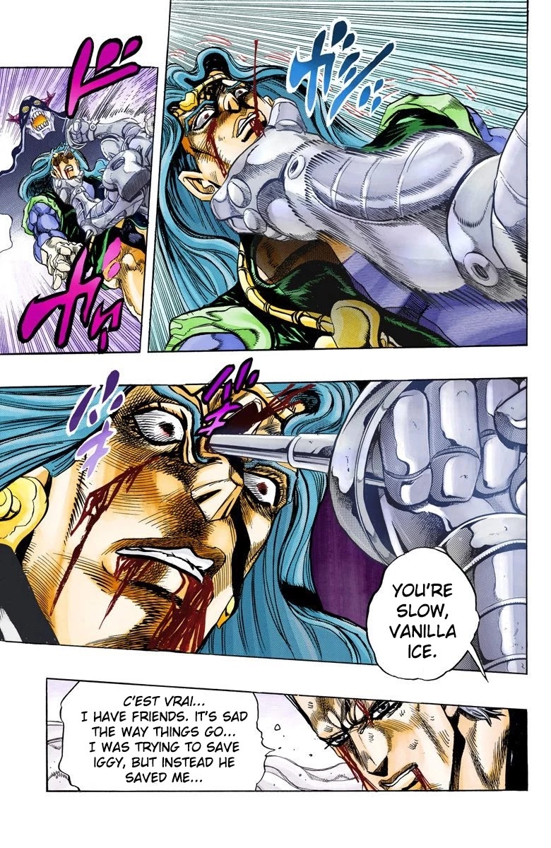 JoJo's Bizarre Adventure Part 3 - Stardust Crusaders (Official Colored) Chapter 131 page 22 - Chapter 131: The Spirit of Emptiness, Vanilla Ice Part 7