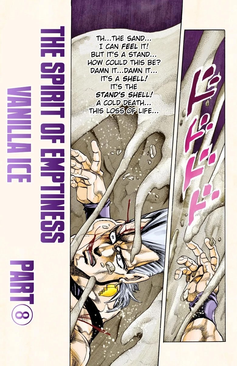 JoJo's Bizarre Adventure Part 3 - Stardust Crusaders (Official Colored) Chapter 132 page 2 - Chapter 132: The Spirit of Emptiness, Vanilla Ice Part 8