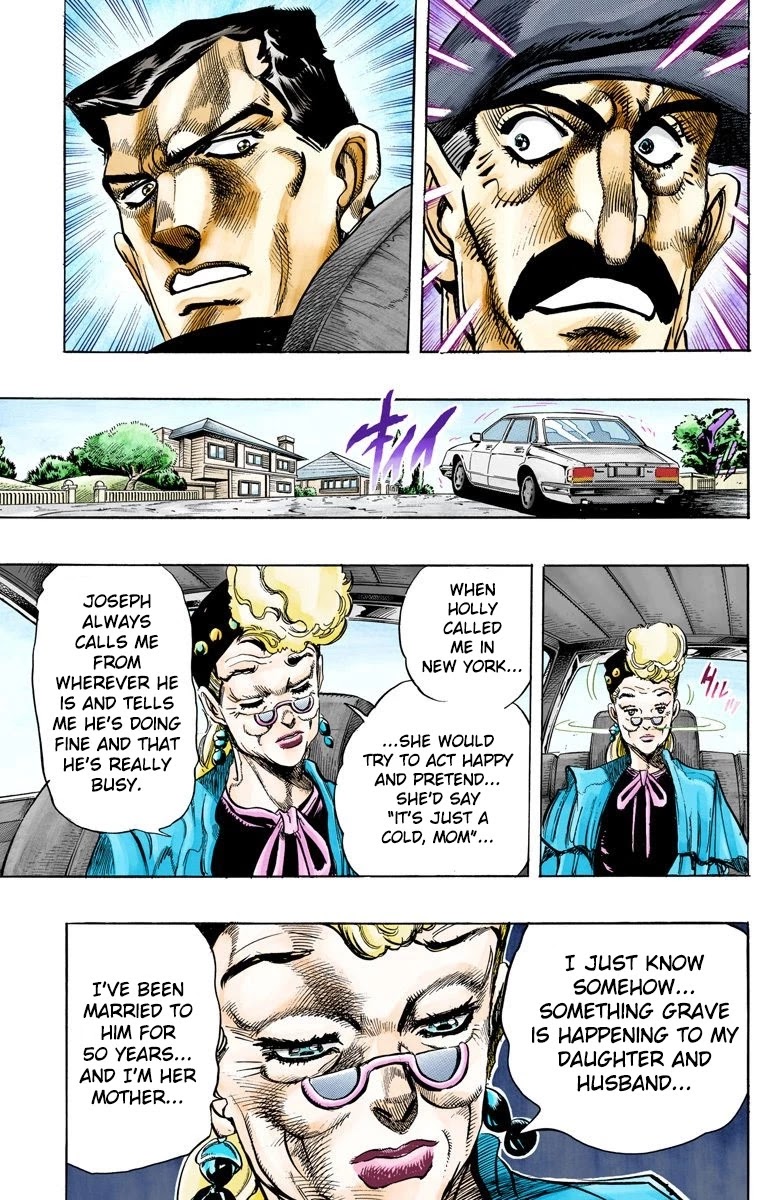 JoJo's Bizarre Adventure Part 3 - Stardust Crusaders (Official Colored) Chapter 133 page 13 - Chapter 133: Suzie Q Joestar Visits Her Daughter