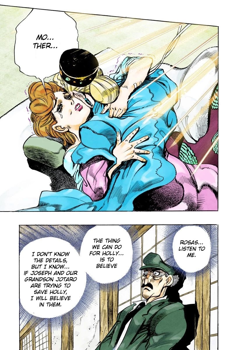 JoJo's Bizarre Adventure Part 3 - Stardust Crusaders (Official Colored) Chapter 133 page 17 - Chapter 133: Suzie Q Joestar Visits Her Daughter
