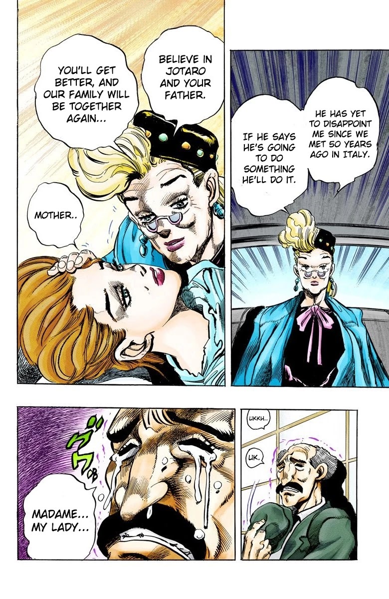 JoJo's Bizarre Adventure Part 3 - Stardust Crusaders (Official Colored) Chapter 133 page 18 - Chapter 133: Suzie Q Joestar Visits Her Daughter