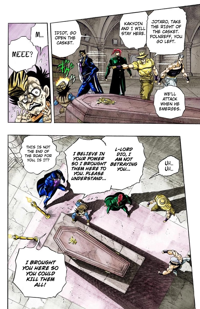 JoJo's Bizarre Adventure Part 3 - Stardust Crusaders (Official Colored) Chapter 136 page 12 - Chapter 136: DIO's World Part 3