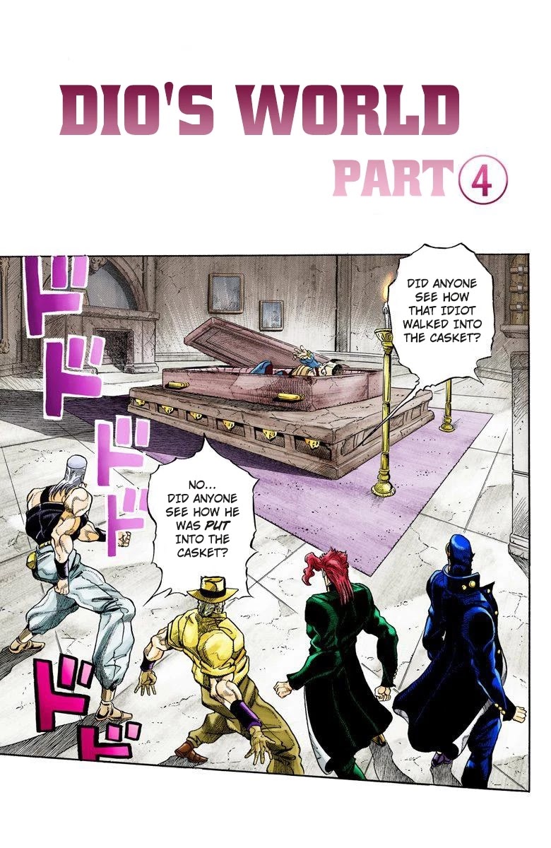 JoJo's Bizarre Adventure Part 3 - Stardust Crusaders (Official Colored) Chapter 137 page 2 - Chapter 137: DIO's World Part 4