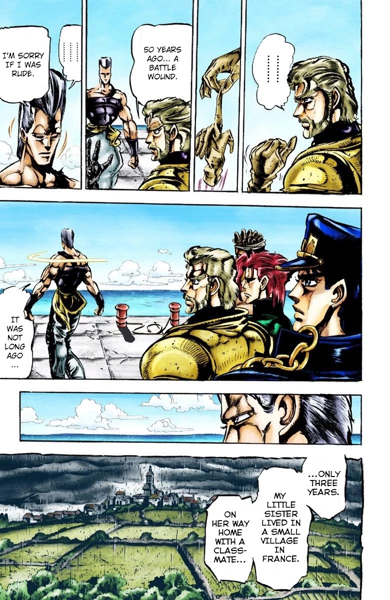 JoJo's Bizarre Adventure Part 3 - Stardust Crusaders (Official Colored) Chapter 14 page 4 - Chapter 14: Dark Blue Moon Part 1