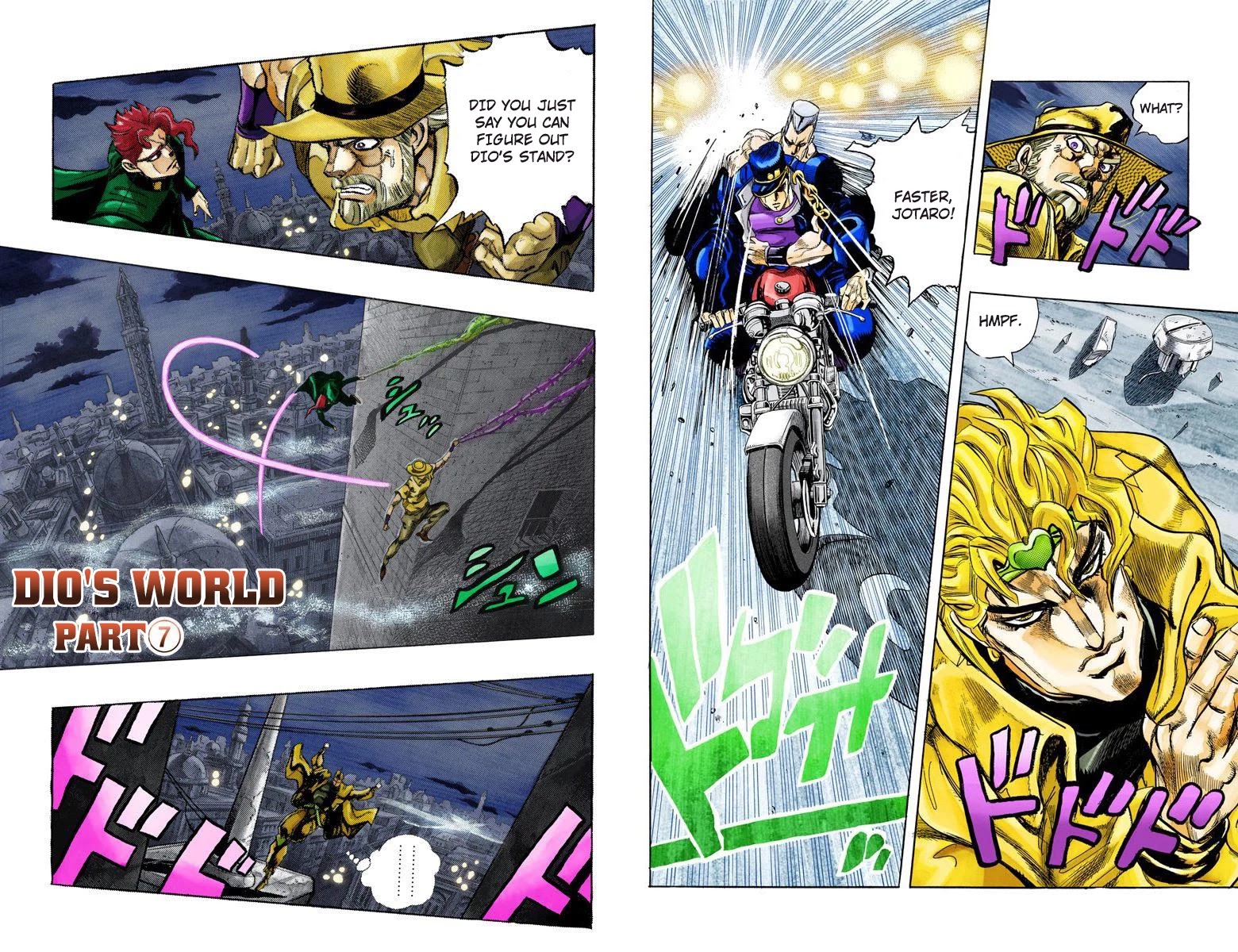 JoJo's Bizarre Adventure Part 3 - Stardust Crusaders (Official Colored) Chapter 140 page 1 - Chapter 140: DIO's World Part 7