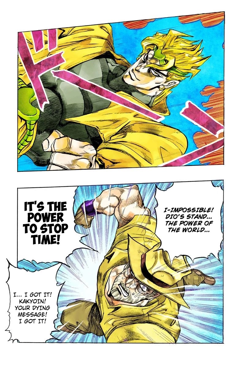 JoJo's Bizarre Adventure Part 3 - Stardust Crusaders (Official Colored) Chapter 141 page 19 - Chapter 141: DIO's World Part 8