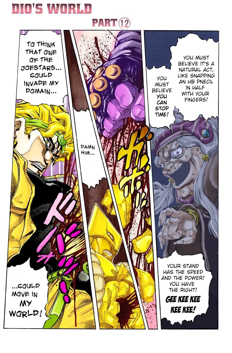 JoJo's Bizarre Adventure Part 3 - Stardust Crusaders (Official Colored) Chapter 145 page 1 - Chapter 145: DIO's World Part 12