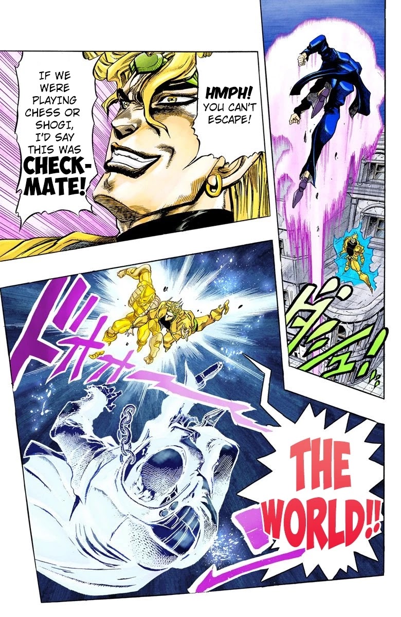 JoJo's Bizarre Adventure Part 3 - Stardust Crusaders (Official Colored) Chapter 145 page 12 - Chapter 145: DIO's World Part 12