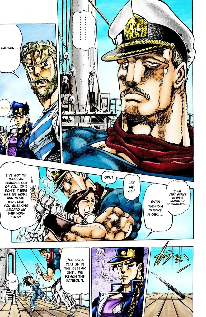 JoJo's Bizarre Adventure Part 3 - Stardust Crusaders (Official Colored) Chapter 15 page 7 - Chapter 15: Dark Blue Moon Part 2