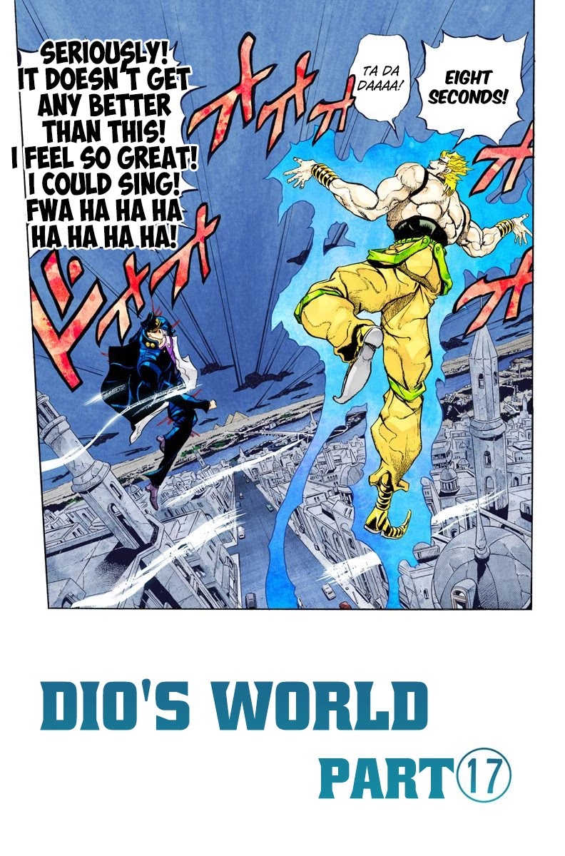 JoJo's Bizarre Adventure Part 3 - Stardust Crusaders (Official Colored) Chapter 150 page 1 - Chapter 150: DIO's World Part 17