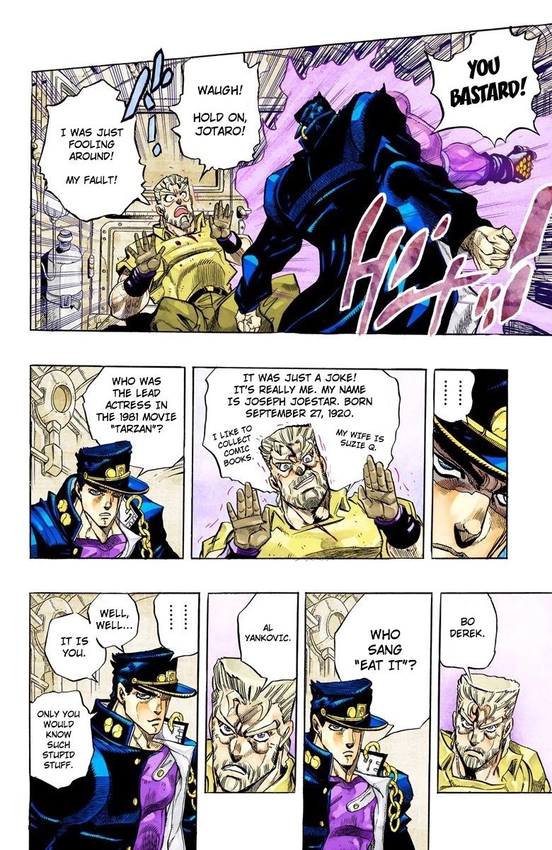 JoJo's Bizarre Adventure Part 3 - Stardust Crusaders (Official Colored) Chapter 152 page 12 - Chapter 152: A Long Journey Ends; Farewell, My Friends [END]