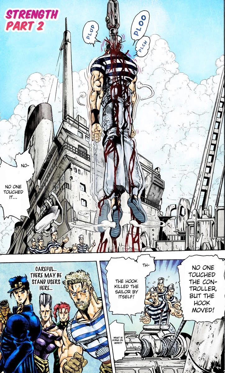JoJo's Bizarre Adventure Part 3 - Stardust Crusaders (Official Colored) Chapter 18 page 1 - Chapter 18: Strength Part 2