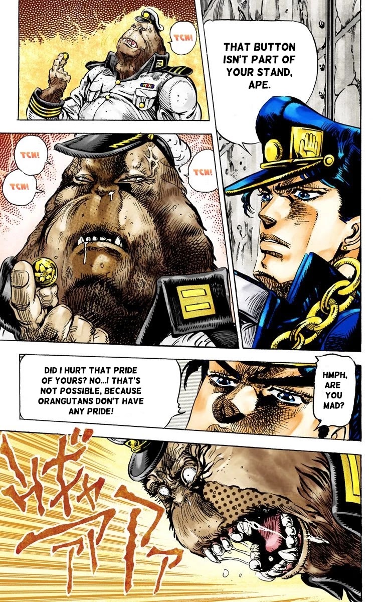 JoJo's Bizarre Adventure Part 3 - Stardust Crusaders (Official Colored) Chapter 19 page 15 - Chapter 19: Strength Part 3