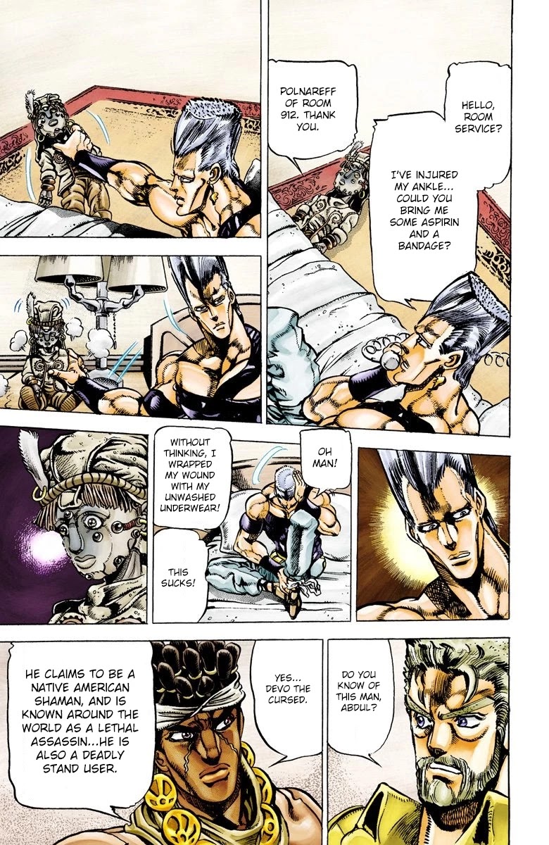 JoJo's Bizarre Adventure Part 3 - Stardust Crusaders (Official Colored) Chapter 21 page 4 - Chapter 21: Devil Part 2