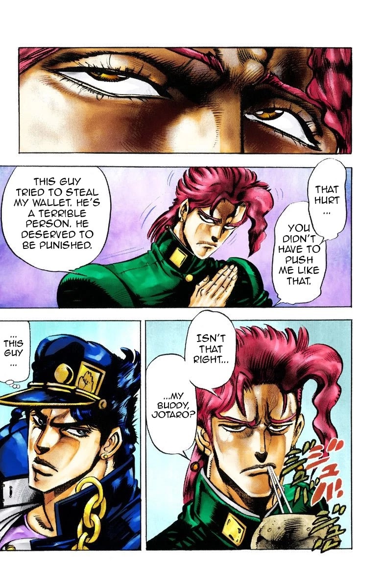 JoJo's Bizarre Adventure Part 3 - Stardust Crusaders (Official Colored) Chapter 23 page 19 - Chapter 23: Yellow Temperance Part 1
