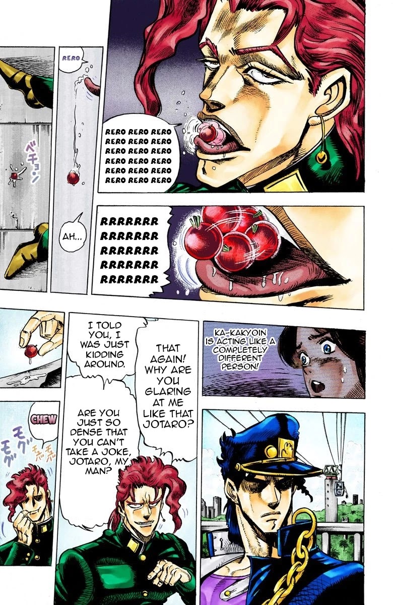 JoJo's Bizarre Adventure Part 3 - Stardust Crusaders (Official Colored) Chapter 24 page 10 - Chapter 24: Yellow Temperance Part 2