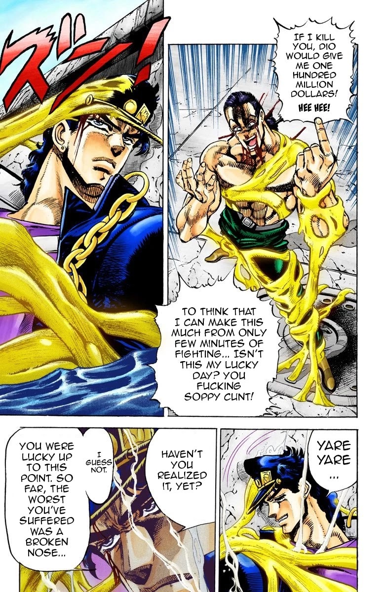 JoJo's Bizarre Adventure Part 3 - Stardust Crusaders (Official Colored) Chapter 26 page 11 - Chapter 26: Yellow Temperance Part 4