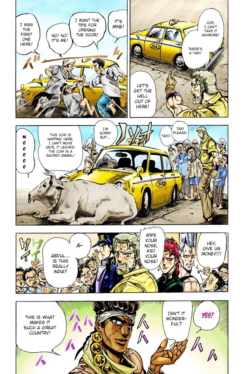 JoJo's Bizarre Adventure Part 3 - Stardust Crusaders (Official Colored) Chapter 27 page 4 - Chapter 27: The Emperor and the Hanged Man Part 1