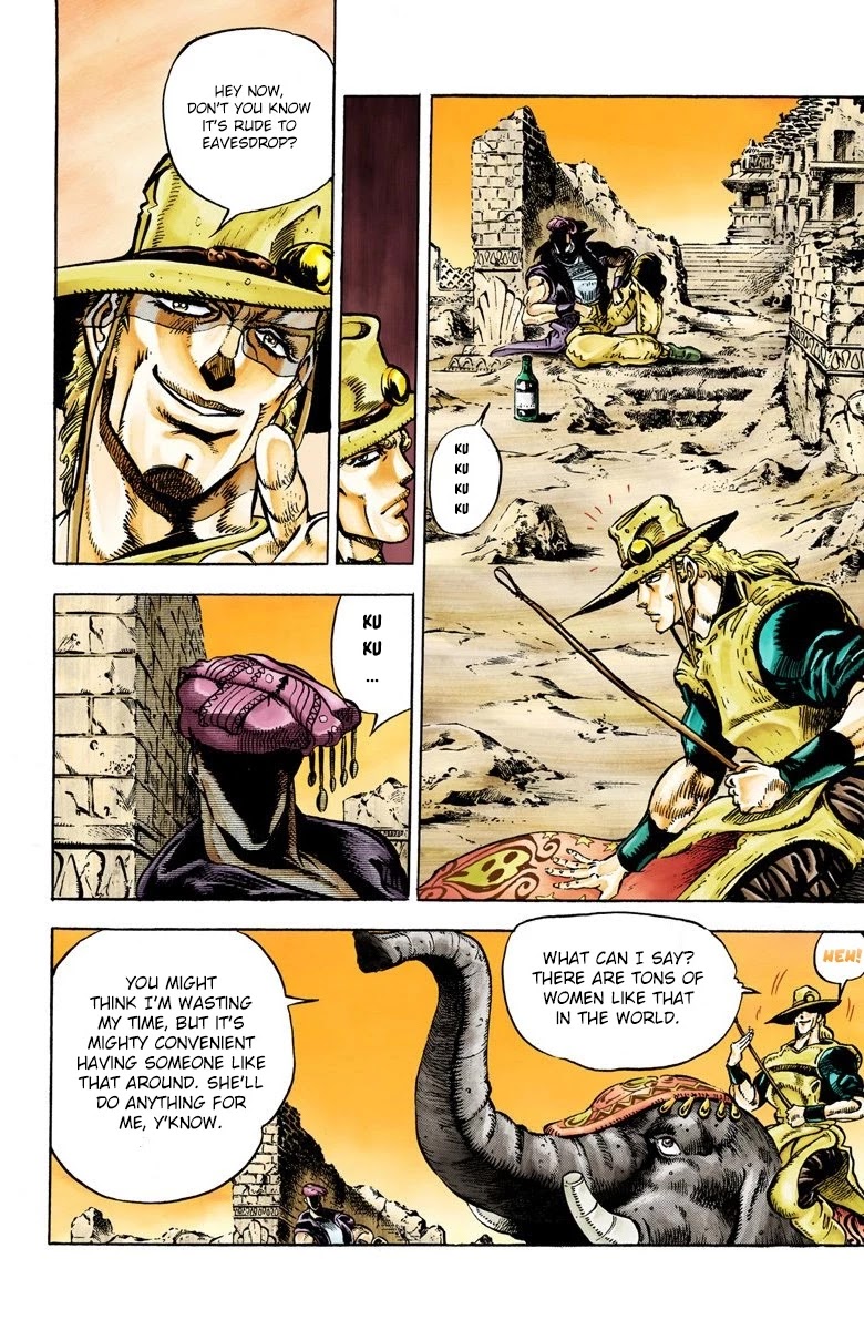 JoJo's Bizarre Adventure Part 3 - Stardust Crusaders (Official Colored) Chapter 28 page 12 - Chapter 28: The Emperor and the Hanged Man Part 2