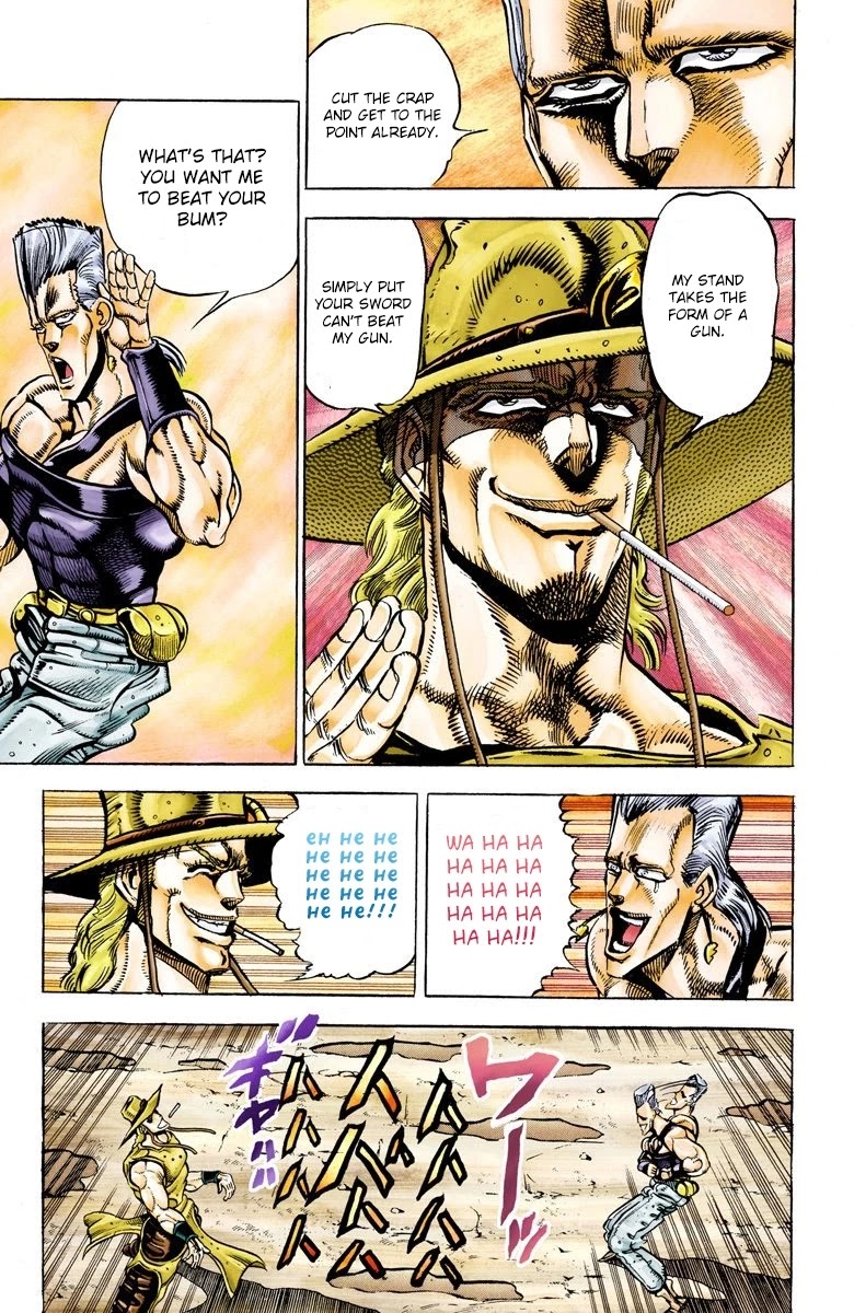 JoJo's Bizarre Adventure Part 3 - Stardust Crusaders (Official Colored) Chapter 29 page 5 - Chapter 29: The Emperor and the Hanged Man Part 3