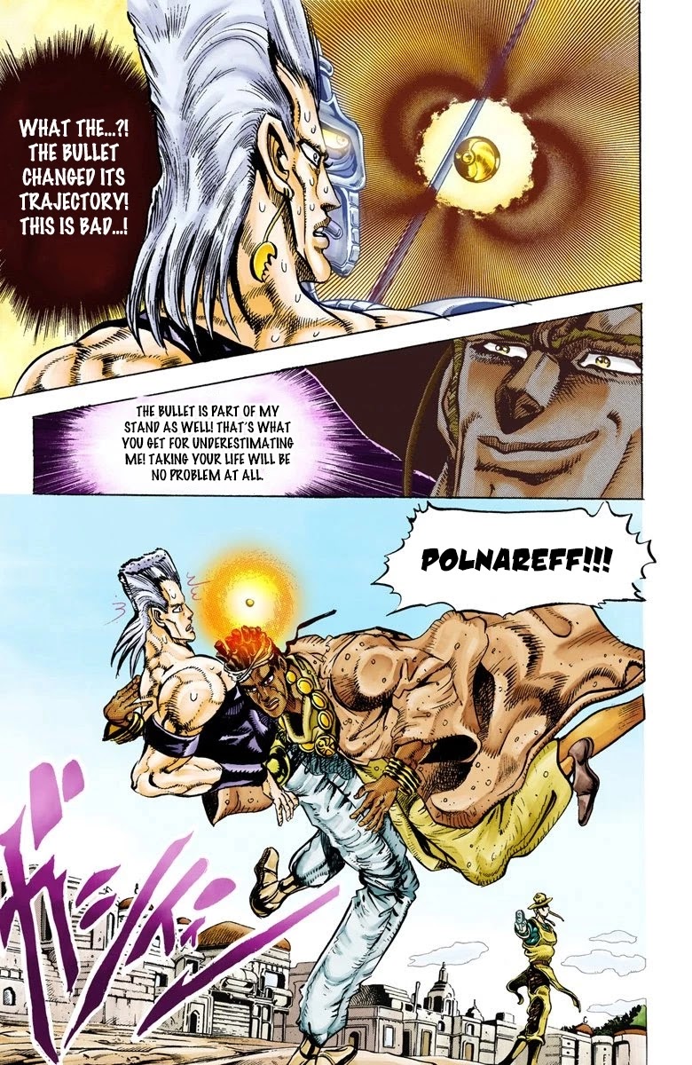 JoJo's Bizarre Adventure Part 3 - Stardust Crusaders (Official Colored) Chapter 29 page 9 - Chapter 29: The Emperor and the Hanged Man Part 3